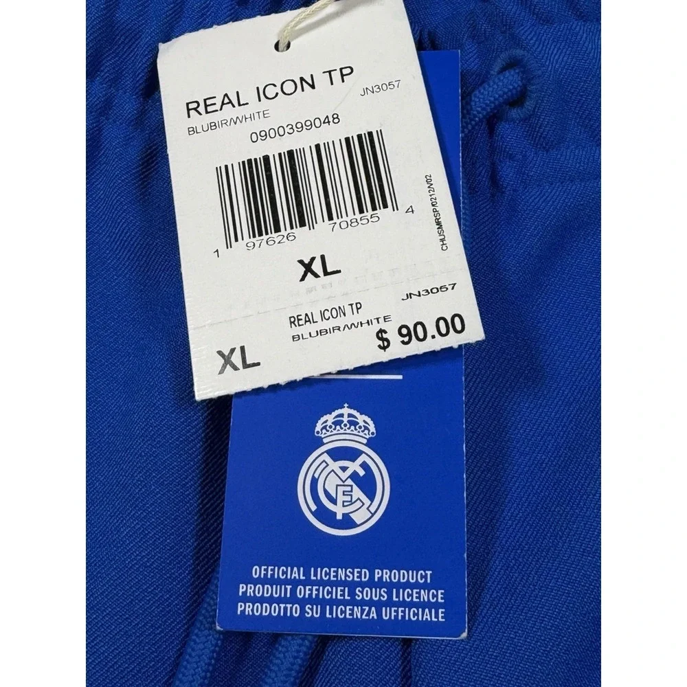 Adidas Real Madrid Terrace Icons Track Pants Blue Men's XL JN3057 NWT